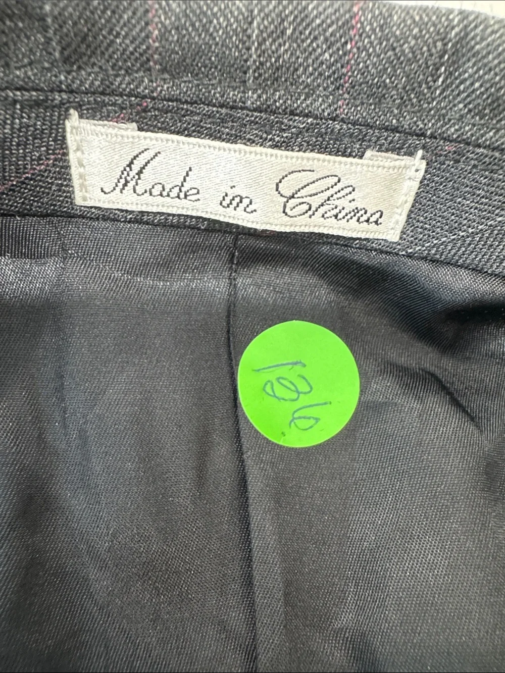 Cellini Collection Vintage Double-Breasted Gray Pinstripe Blazer